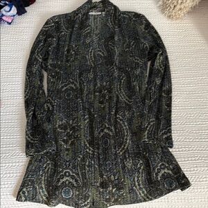 Susan Graver Green and Blue Paisley Tunic